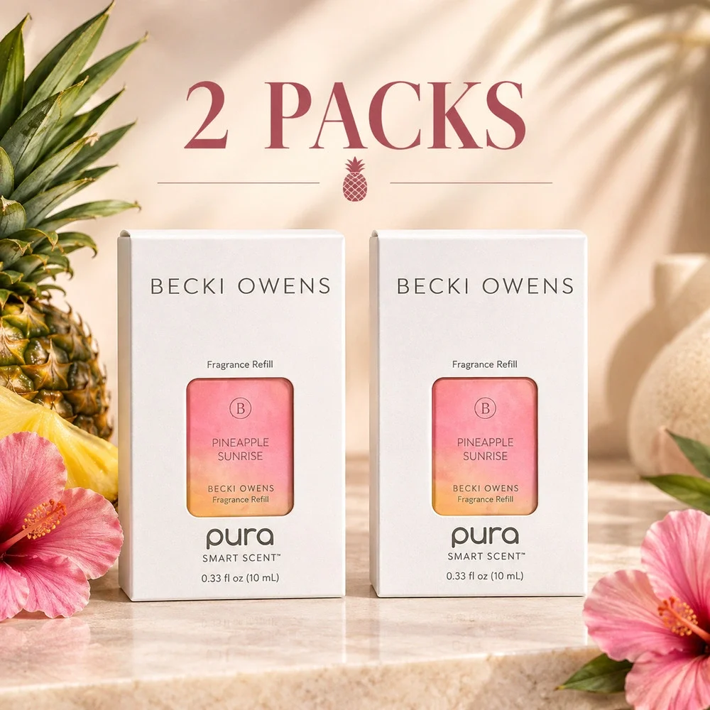 NEW Pura x Becki Owens Pineapple Sunrise Fragrance Refill 2 Pack